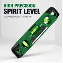 1Pc Magnetic Torpedo Spirit Level Portable Bubble Level Ruler Hand‑Held Measuring Tool For Horizontal Vertical And 45‑Degree Testing Household Repair Construction Hardware Supplies - A - View 1