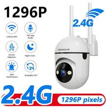 szsinocam 1pc 1296P High Definition PTZ Security Camera, 2.4G WiFi Wireless Surveillance Camera, 360° Pan/Tilt Rotation, Full Color Night Vision, PIR Motion Detection, Two-Way Audio, AI Human Tracking, Home Security Camera - White - View 9