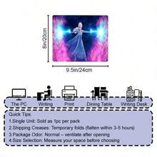Disney Frozen Large Extended Mouse Pad Featuring Winter Castle Scene And Character Graphic Print, Full Desk Coverage Mat For Keyboard And Mouse Area, Smooth Fabric Top With Rounded Edges, Secure Rubber Base Design - View 14