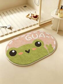 SANJIANGDI 1pc Soft And Cute Little Frog Pattern Kitchen Mat, 3.5 Mm Soft Rubber That Absorbs Water And Is Easy To Clean. Suitable For Corridors, Bathrooms, Living Rooms, Outdoor Door Mats, And Toilets. Useable Throughout The Year And For Various Holidays. - Multicolor - View 9