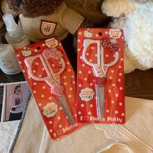 Sanrio Multi-Color Cartoon Cute Portable Stainless Steel Scissors, Suitable For Home, Office, School, Tailor Shop, Craft, Opening Ceremony Ribbon Cutting, Perfect Gift For Friends And Family On Halloween, Christmas, Birthday, Valentine's Day (Mixed Set Randomly Sent) - Scissors (Style Random) - View 4