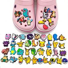 Funko 18pcs Pokemon Shoe Charms, Cute Anime Monster PVC Clogs Buckles, Pikachu Cartoon Shoe Decorations, DIY Clogs Accessories Kids Gift - Random Style - View 1