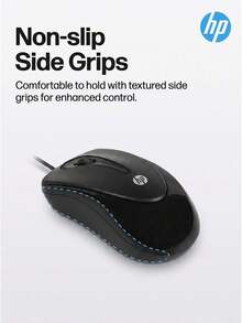 HP Z4M39PA Wired Keyboard And Mouse Combo USB/PS2 Dual Interface Office And Home Comfortable Typing Anti-Slip Scroll Wheel Slim Silent Keyboard Ergonomic Mouse - View 3