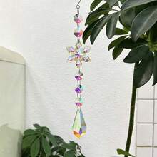 1pc Christmas Acrylic Snowflake Crystal Shell Eye-Shaped Bead Net Pendant Sun Catcher - Hanging Ornament - View 9