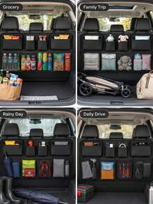 Car Trunk Organizer Bag | Universal, Large Capacity, Multi-Functional Storage,Car Organization And Accessories,Car Accessories Women,Travel Essentials,Camping - Multicolor - View 5