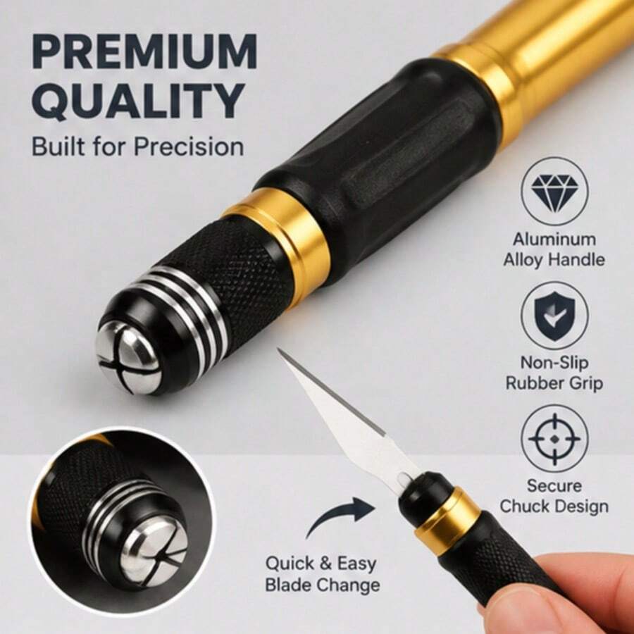 Carving Knife Paper Cutting Office Stationery Craft Knife Handmade DIY Scrapbooking Carving Knife Model Trimming Tool - A - View 1