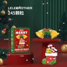 1pc Xmas Limited Edition Building Blocks Set, Festive DIY Assembly Brick Kit, Christmas Tree Santa Snowman Reindeer Model, Collectible Desktop Ornament For Holiday Gift - Multicolor - View 15