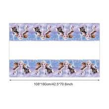 Birthday Party Decorations, Happy Birthday Backdrop, Tablecloth And Hanging Swirl Decorations, Anna And Olaf Theme Birthday Party Supplies - Multicolor - View 7