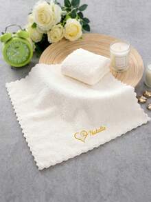 Handuk Tangan Mewah Lembut dengan Bordir Teks Personalisasi, Handuk Super Menyerap Cepat Kering - Multifungsi 11,8 x 11,8 Inci, Cocok untuk Kamar Mandi Rumah dan Penggunaan Sehari-hari - Perlengkapan Rumah Tangga, Bebas Serat, Cocok untuk Penggunaan di Luar Ruangan - MultiWarna - View 3