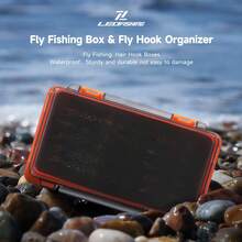 LEOFISHING Hộp đựng mồi câu fly fishing chống nước siêu mỏng bằng nhựa trong suốt, hộp lưu trữ phụ kiện câu cá cho nymph, mồi ướt và mồi khô - trái cam - Xem 1