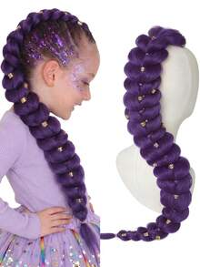 Hasbro Synthetic Colorful Ponytail With Elastic Hair Tie Braiding Ponytail Hair Extensions Hair Accessories For Kids 1pc - Multicolor - View 12