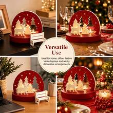 5pcs Christmas Silicone Molds, Christmas Tree, Reindeer, Bench And Other Decorative Christmas Candle Holder Molds, Suitable For Making Christmas Decoration Ornaments, Can Be Used For Plaster, Resin And Other Handicrafts, Handmade Molds, Reusable, Easy To Demold - Christmas Silicone Mold - View 7
