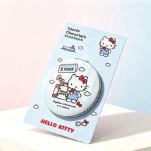 Miniso (1PC)  Characters Travel Series Soft Bread Double-Sided Folding Compact Mirror,  White & Blue 2 Colors, Portable Pocket Makeup Mirror, Normal & Magnifying Dual Mirror Surface, Travel Cosmetic Accessory, Girls Gift - Multicolor - View 7