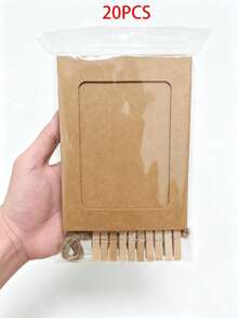 30pcs Kraft Paper Photo Frames, Wall-Mounted Photo Display Frames, Suitable For 4x6 Inch Photo Frames, Ideal For Home Wall Decor, School And Office Decoration - Regular Model - View 12