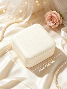 1pc Customized Women's Jewelry Storage Box, Personalized Name Printing, Fashion Personalized Leather Jewelry Box, Exquisite Memorable Holiday Gift, Suitable For Mother's Day Gift For Mom, Best Friend, And Anniversary Christmas Gift - Multicolor - View 5