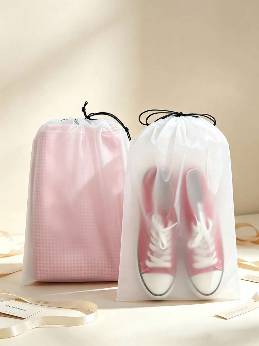 50pcs Waterproof Travel Shoe Bags, Storage Bags, Portable Shoe Bags, Drawstring Shoe Storage Bags, Drawstring Bags, Travel Clothing Storage Bags, Reusable Drawstring Shoe Bags, Suitable For Luggage, Gym, Vacation - Back To School Season - Multicolor - View 1