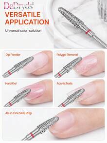 DeDryDS 1件不鏽鋼美甲鑽頭，切割銑削研磨頭配件，適用於電動美甲機，足部護理工具 - 彩色 - 查看 8