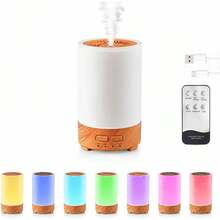 Difusor de Aceites Esenciales 150ML con Luz LED y Temporizador - Madera Clara - Ver 1