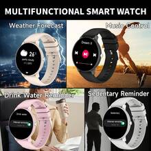Jam Tangan Pintar Bulat untuk Wanita & Pria dengan Layar HD 1,83 inci, Mendukung Pelacak Kebugaran, Mode Olahraga, Pengingat Pesan, Prakiraan Cuaca, Kompatibel dengan iOS/Android, Hadiah Menarik untuk Halloween - MultiWarna - View 2