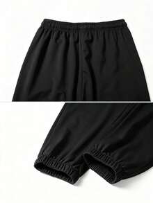 1pc Women's Soft Comfortable Breathable Running Fitness Sports Casual Jogger Sweatpants, Autumn/Winter - Black - View 8