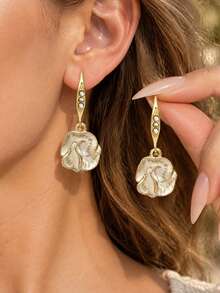 1 Pair Of Gentle Flower Earrings, Exquisite Three-Dimensional Design, Suitable For Dates, Parties, Dinners, Daily Travel, Gift Giving - Multicolor - View 6