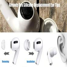 Pro1/2 Replacement Ear Tips [4 Pairs], Silicone Noise Cancelling Earbud Tips (Sizes XS/S/M/L, White) - View 6