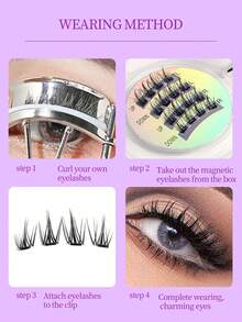 Magnetic Glue-Free Design Flying Eye Makeup Beginner Quick & Easy Wear - View 6