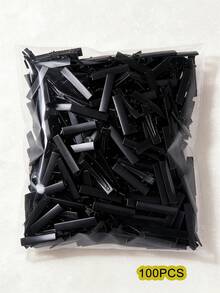 200/100/30pcs Black Square DIY Hair Clip Making Set, Includes Hair Clip Pins, BB Clips, Alligator Hair Clips, Side Clips, New Autumn Daily Hairstyle Styling Hair Accessories - Black - View 13