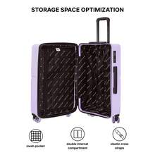 W WINGS طقم حقائب سفر 3 قطع | حقائب صلبة مقاس كابينة، متوسط، وكبير بتصميم قابل للتوسيع وعجلات مطاطية مزدوجة XXXXL - أرجواني مغبر - مشاهدة 5