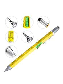 Pulpen Multifungsi; Penggaris Penanda Ketinggian - Alat yang Digunakan untuk Menandai Garis Elevasi; Alat 6-in-1 yang Menggabungkan Level, Penggaris, Stylus Layar Sentuh, dan Pulpen; Penggaris Penanda Ketinggian - Alat yang Digunakan untuk Menandai Garis Elevasi - beraneka warna - View 5