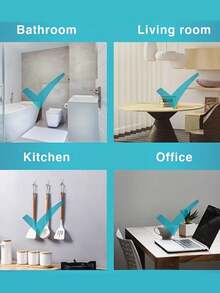 6pcs Hooks With 6 Removable Adhesive Strips, Damage-Free Heavy Duty Wall Hooks With Backing Adhesive, Tool-Free Hanging Hooks - Clear - View 9