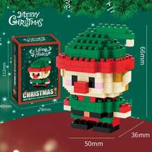 1pc Christmas Limited Building Blocks Set, Mini DIY Assembly Bricks, Xmas Themed Decorative Building Kit, Ideal Holiday Collectible Gift For Party Favors & Desktop Ornament - Multicolor - View 19