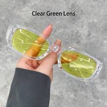 WSZ Fashion Square Small Frame Unisex Glasses Provide A Variety Of Color Options Suitable For Street Wear Music Festivals Beach Trips Photo And Daily Wear - 6128-a - View 23