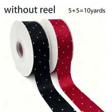 5 Yards Christmas Sequin Plush Ribbon Roll - Red & Black Shiny Diamond Plush Ribbon, Suitable For Holiday Christmas Tree Decoration, Luxury Gift Wrapping, DIY Hair Clip Making, Collar & Necklace Matching, And Handmade Craft Materials For Various Creative Applications - Rhinestone Ribbon - View 9