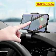1pc Car Phone Holder Simple Clip-On Mount Multi-Function Universal Dashboard GPS Navigation Bracket - A - View 1
