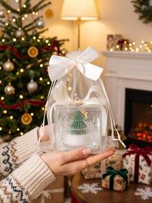 Christmas Holiday Candle, Christmas Tree Cup Wax, Shaped Aromatherapy Candle, Home Decor, Room Decor, Best Friend Gift, Women's Gift, Christmas Gift, Optional Gift Bag/Gift Box Packaging, Gift For Friends - Mini Cute Style - View 20