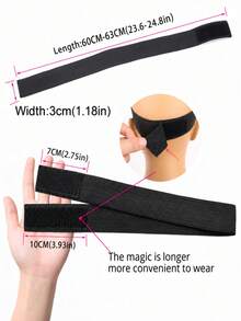4pcs Elastic Lace Fusion Headbands, Suitable For Wigs - Adjustable Edge Band, Suitable For Lace Front And Closure Wigs, Wig Fusion Band, Used For Creating Baby Hairstyles, Women's Salon Wig Accessories, Halloween - Black - View 4
