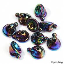10pcs/Pack Acrylic Christmas Hat & Sleeping Cap Shaped Beads, DIY Handmade Beaded Pen, Keychain, Phone Chain Decoration Beads - Hat-shaped Beads - View 18