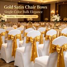 48pcs Multi-Functional Satin Chair Back Waistbands, Bowknot Decorative Bands, Chair Back Decoration And Fixing, Suitable For Birthday, Banquet Hall, Hotel Conference Room, Wedding Party, Hotel, Christmas, And Other Party Scene Decoration - Royal Blue - View 10