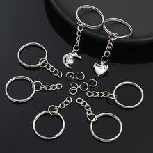 80Pcs Keychain Rings Kit, Alloy Key Ring Kit For DIY Jewelry Making, Keychains, Bag Pendants And Craft Projects - White K - View 9