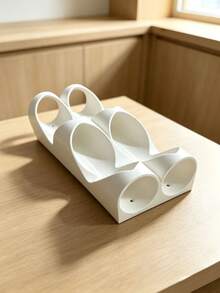 2/4 Hole Kitchen Storage Rack, Roll Storage Rack, Plastic Wrap Storage Rack, Designed For Installation On Shelves Or Under Cabinets, Can Store Baking Paper, Baking Mats, Plastic Wrap, Etc.; Each Compartment Can Hold 2 Rolls, Suitable For Storing Aluminum Foil, Baking Paper Or Other Similar Kitchen Roll Materials - Multicolor - View 8