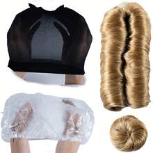 28pcs Brazilian Human Hair Extensions Human Hair With A Closure, These Short Hairpieces For Women Feature Straight Short Human Hair Wigs Ideal For Party Cosplay Festivals Halloween Costume - Multicolor - View 12