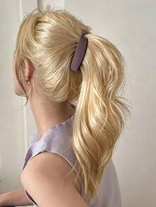 1PC Korean Style Minimalist Banana Clip – New Vertical Hair Clip For High Ponytail, Elegant Hair Accessory For Women,Hair Clips Hair Claws,Hair Slide - Multicolor - View 6