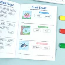 Children's English Sentence Rewriting Practice Book, Word Transformation And Sentence Reordering Workbook, English Sentence Structure Construction And Imitation Practice Notebook, Back To School Learning Supplies, English Grammar Enlightenment Early Education Notebook - Multicolor - View 2