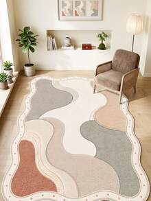 Digital Print Non-Slip Washable Rug – Suitable For Living Room, Kitchen, Hallway, Or As A Runner - White - View 3