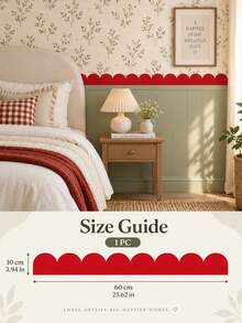 SUPSTICKER 1PC Scallop Wall Border Peel And Stick Wall Decal Self Adhesive Decorative Trim Sticker For Living Room Bedroom Home Decor - 1PC - View 15