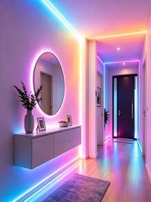 Intelligent LED Light Strips, RGB Flexible Light Bars, 44-Key Remote Control, Christmas Decorations, Halloween Decorations, Room Decorations, Ceiling Decorations, E-Sports Room Decorations, Music Studio Decorations. - Multicolor - View 5