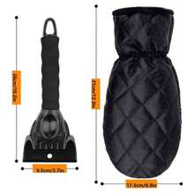 New Car Snow Scraper With Fleece Gloves, Telescopic Aluminum Alloy Ice And Frost Scraper Brush, Car Windshield Snow Brush - Snow Shovel + Gloves - View 4