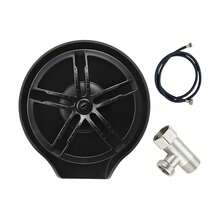 Black ABS 304 Stainless Steel Rotating Cup Washer 2 In 1 Sink Mounted Glass Cleaner For Kitchen Bar - Black - View 3