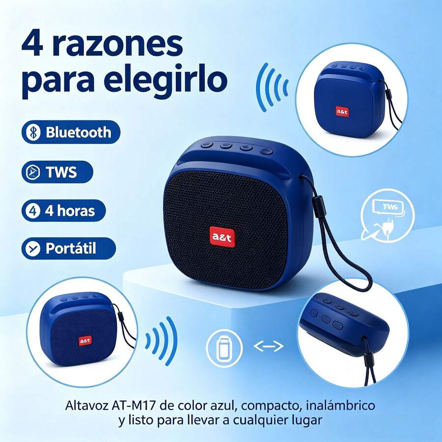 Altavoz compacto para escritorio, oficina y estudio. - Azul - Ver 1